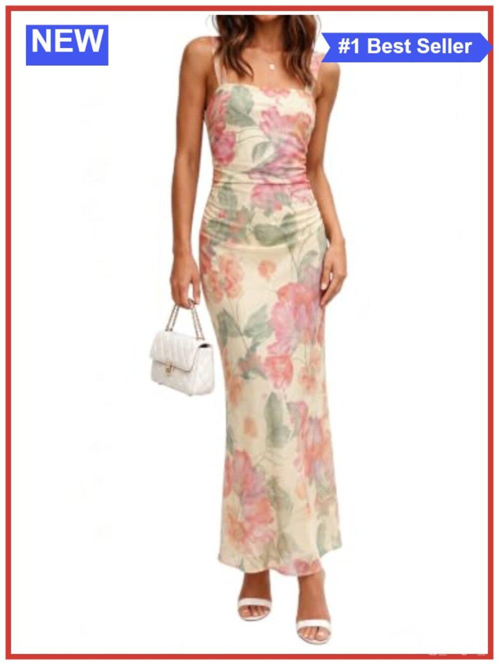 Women's Bodycon Maxi Dress Sleeveless Square Neck Mesh Formal Party Gown Long